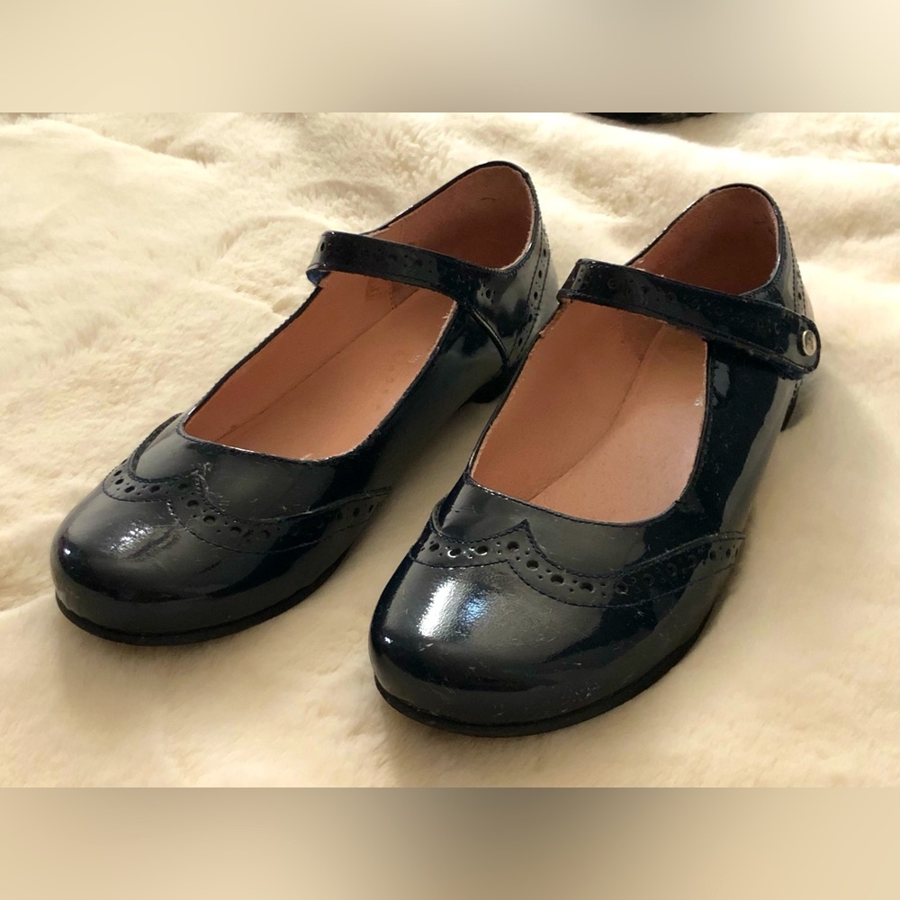 Jacadi Mary-Jane shoes in navy blue, leather, size 3.5, like new